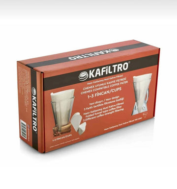 Kafiltro Chemex Uyumlu Kağıt Filtre 1-3 Fincan 100 Adet