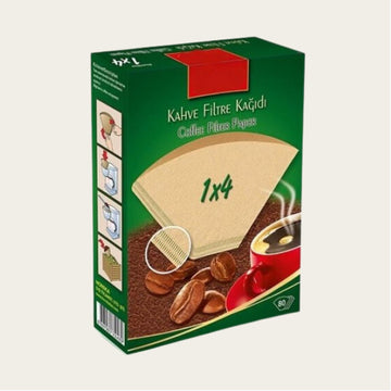Kahve Filtre Kağıdı Caffeo 1x4 80 Adet (Doğal Kağıt)